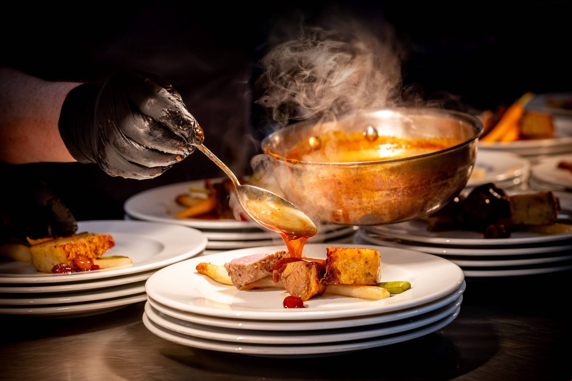 Viel Dampf in der Restaurantküche 